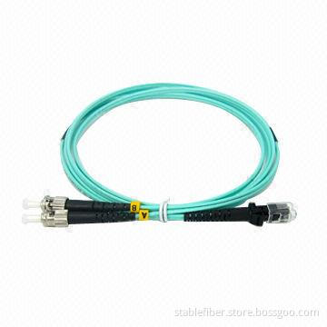 2.0mm/3m Fiber-optic Patch Cable with MTRJ-ST Connector, Multi-mode and PC Polishing
